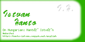 istvan hanto business card